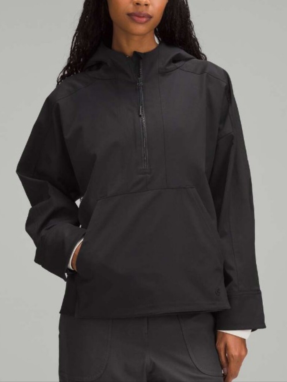 Lululemon Water-Repellant Hooded Anorak Black EUC
